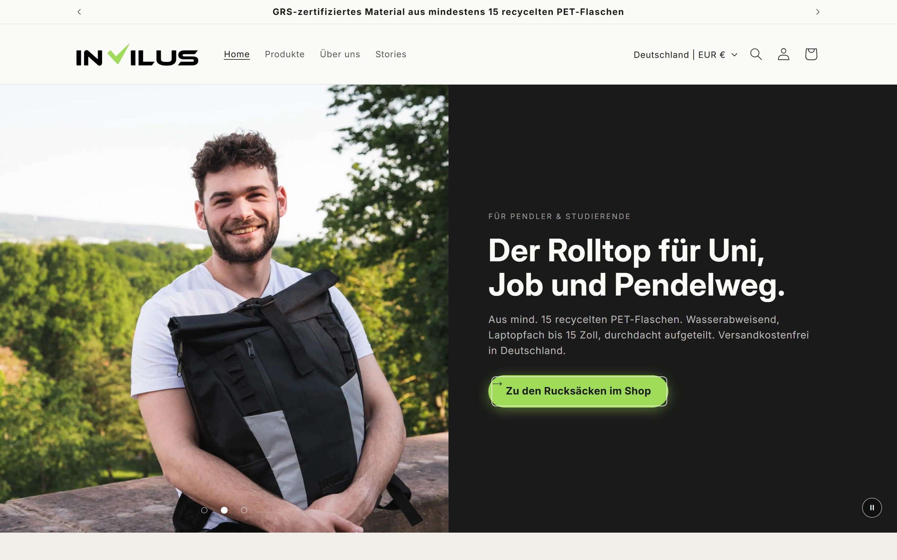 Vorschau der Webseite Invilus